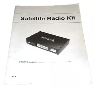 Kit de radio satelital Sirius RX 8 manual del propietario de repuesto - Imagen 1 de 1
