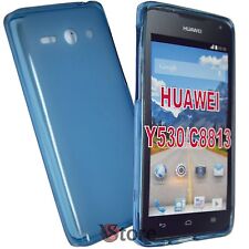Cover Funda para Huawei Ascend Y530 C8813 Azul Retro Mate Gel