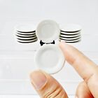 10x Dolls House 1:12TH Scale Miniatures Ceramic Dish Plates Kitchen Accessories