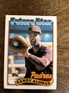 Sandy Alomar 1989 Topps 648a San Diego Padres Rookie Baseball Card - Picture 1 of 2