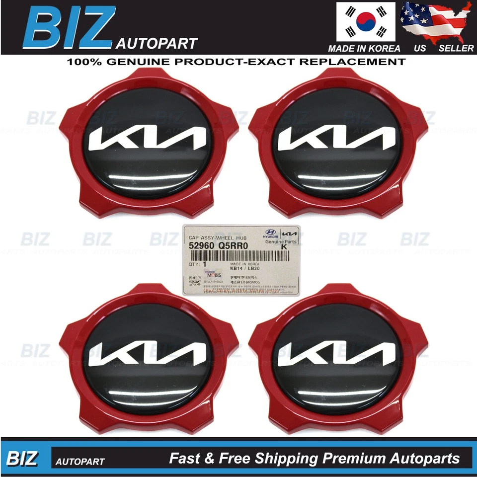 Genuine 4PCS Wheel Center Caps for 2022-2024 Kia Forte 52960-Q5RR0 Foto 1 de 4