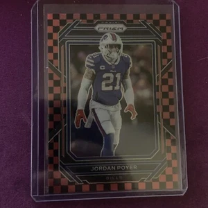 2022 Prizm Football Jordan Poyer Black & Red Checkerboard #35 Bills SP - Picture 1 of 2
