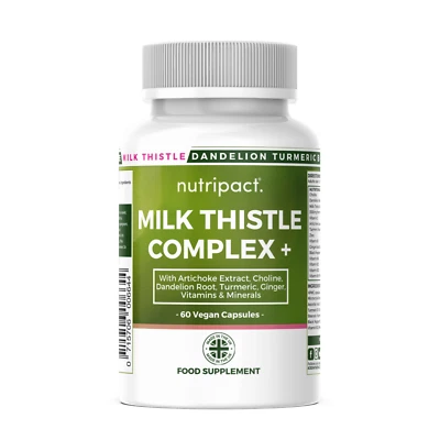 Milk Thistle  Complex Capsules - 14 in 1 - Detox & Cleanse - UK - Vegan - image 1 of 4