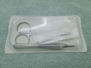 New Medline Suture Removal Tray Kit With Scissors Forceps Sponge Pads DYNDR1072A - Picture 1 of 3