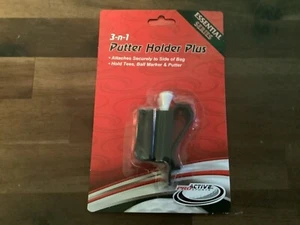 Putter Holder Plus 3 in 1 Golf Tees Ball Marker & Club New - Picture 1 of 4