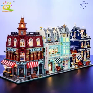 MOC City Corner Coffee Shop - Architecture Street View Building Blocks Toy - Picture 1 of 15