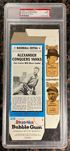 1969-70 Bazooka #2 Grover Alexander Complete Box PSA 9 MINT Baseball Card - Picture 1 of 4