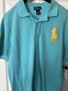 Polo Ralph Lauren Boys' Polo Shirt Size XL (18/20) Turquoise Big Boys - Picture 1 of 6