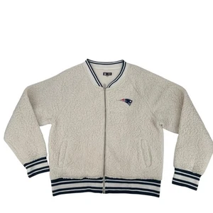 New England Patriots NFL Team Apparel Zip Up Sherpa Jacke Weiß Größe 2XL XXL - Bild 1 von 11