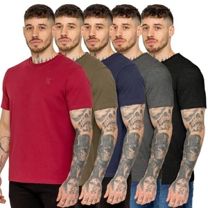 5 Pack Kruze Mens T Shirt Crew Neck Multipack Casual Cotton Short Sleeve Tops - Picture 1 of 36