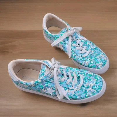 Converse Breakpoint Ox Women's Size  7 Shoes Blue White Floral Low Top Sneakers - Image 1 of 4