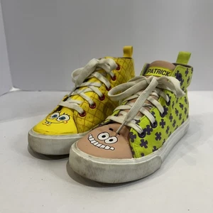 2023 Sponge Bob Pineapple & Patrick Pink PurpleGround Up Shoes High Top Size 2 - Picture 1 of 11
