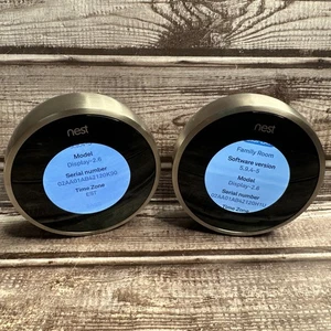 (2) Nest Learning Thermostats 2nd Generation in Stainless Steel Model 02A - Picture 1 of 13