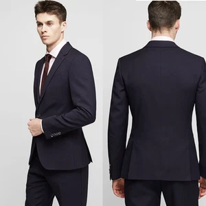 Reiss Charlie Blazer B-slim Not Navy Sz 46 Men's 100% Wool One-Button Jacket - Picture 1 of 12