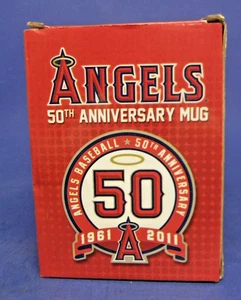 MLB Baseball Anaheim Angels Beer Glass 50th Anniversary 1961-2011 Souvenir C60 - Picture 1 of 6