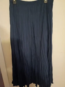 ZAC AND RACHEL SKIRT, XL-1XL LONG,LINED, NAVY, POLYESTER,PANELED - Picture 1 of 5