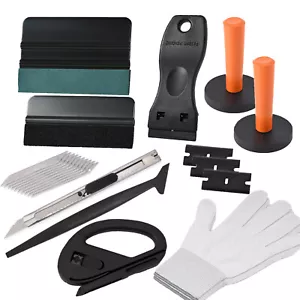 Car Wrap Tools Felt Squeegee for Vinyl 2 Magnets Window Film Application Kit USA - Picture 1 of 7