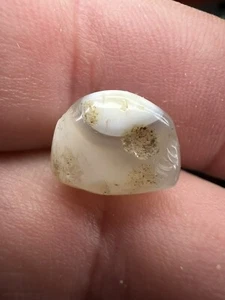 Antiker AUGENRING CABOCHON / GEBETSPERLE ACHAT 12 X 9 X 7,8 MM Sammlerstück - Bild 1 von 6