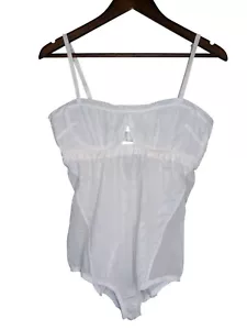Free People We Are HAH Under the Wire Bodysuit Large Ivory Bridal Feminine - Picture 1 of 7