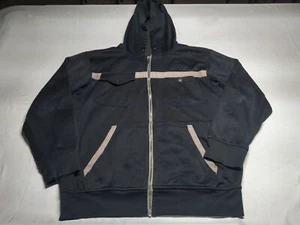 Volcom Y2K Hooded Jacket Mens (XL) Baggy Full Zip Skate Vintage Black Heavy - Picture 1 of 14