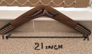 Australian Aboriginal Art Souvenir 🪃 Boomerang Wingspan 21inch (used Item) - Picture 1 of 8
