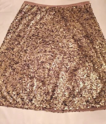 Falda Dantelle Mujer 1X Plus Halcón Lentejuelas Brillante Dorado Fiesta "NUEVA $88". Foto 1 de 4