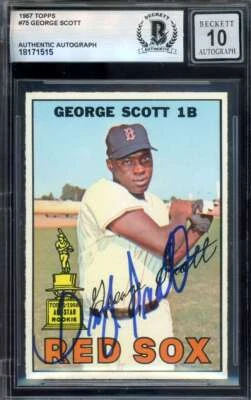 George Scott Gem Mint 10 Beckett BAS Signed 1967 Topps Autograph - Image 1 of 2