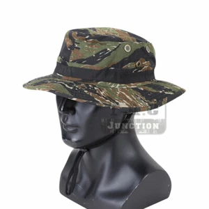 Tiger Stripes Camo Tactical Ripstop Boonie Hat Outdoor Hunting Sun Cap - Picture 1 of 5
