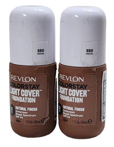 Revlon ColorStay Light Cover Liquid Foundation with SPF 35, 550 Mocha, Lot of 2 - Picture 1 of 5