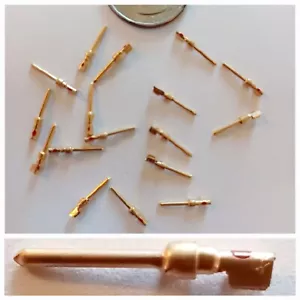 Lot of 18* GOLD MALE Pin Contact PIN SIZE: .040" 20-24awg, crimp terminals! - Picture 1 of 4