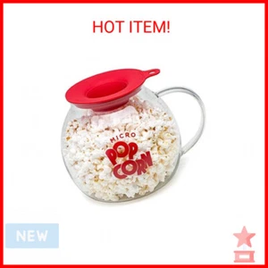 Ecolution Micro-Pop Popper, Glass Microwave Popcorn Maker with Dual Function Lid - Picture 1 of 2