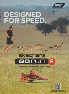 2013 Skechers GOrun 2 Sneakers Shoes - Cheetah, Gazelle, Man - Print Ad Photo - Picture 1 of 1