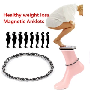 Magnetic Anklet Beads Hematite Stone Health Slimming Anklet Jewelry SEA_$d - Picture 1 of 7