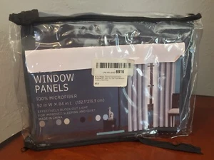 2er Set 54 Zoll x 84 Zoll dunkelgrau Tüllenstil Paneelvorhänge thermische Verdunkelung (Z) - Bild 1 von 4