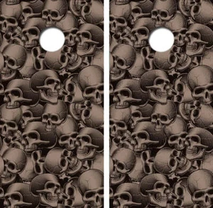 Calcomanía envolvente Cornhole cráneos perfectos con laminado gratuito incluido - Imagen 1 de 1