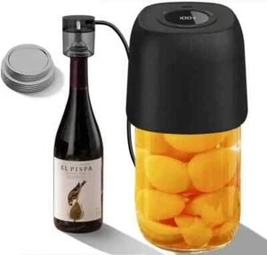 Mason Jar Vacuum Sealer, 3 in 1 Automatic Vacuum Sealer for Jars with Food Vacuu - Picture 1 of 13