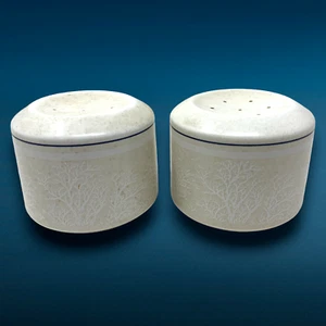 Vintage Lenox SILHOUETTE Pottery Salt & Pepper Shakers Ivory Trees Birds - Picture 1 of 6