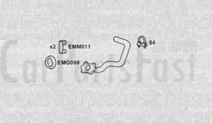 EXVW2057 EXHAUST FRONT PIPE +3Yr Warranty - Picture 1 of 2