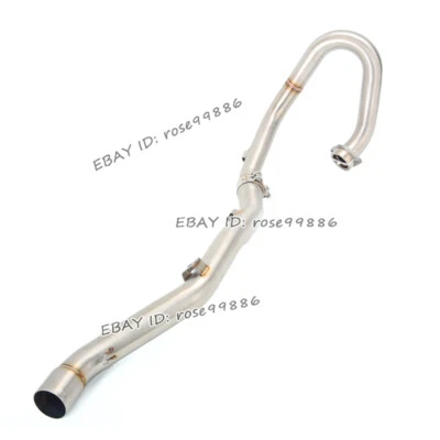 For Suzuki DRZ400 2000-2024 Front +Mid Exhaust System Link Pipe Stainless Steel - Image 1 of 4