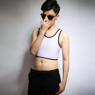 Women Chest Breast Binder Lesbian Tomboy FTM Buckle Vest Crop Tops Bandage - Image 1 of 4