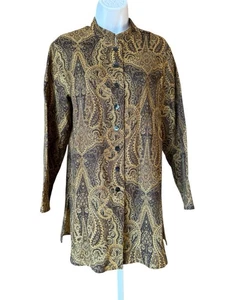 Chico's Long Sleeve Blazer Jacket Tapestry Textured Women's Size 1/8/M - Picture 1 of 5