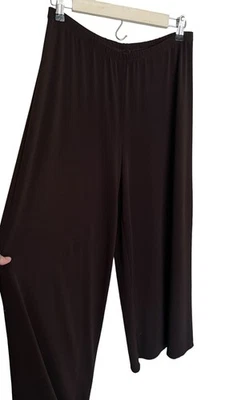 Pantalones para mujer Studio 1940 marrón de pierna ancha - talla L - elásticos cómodos, elásticos Wai Foto 1 de 4