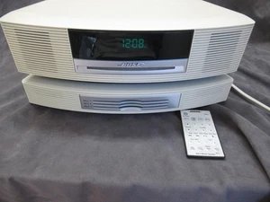 Bose Wave Music System White CD AM/FM Radio 3 Multi Changer w/ Remote AS IS dl - Picture 1 of 6