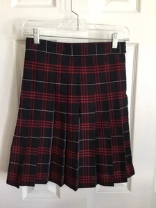French Toast rot und marineblau kariert Plissee Uniform Rock, Größe Mädchen 10 gebraucht, in einwandfreiem Zustand - Bild 1 von 4