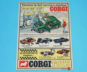 CORGI TOYS MAGAZINE ADVERT SERVICE STATION 1960s PEP HOLLAND - Picture 1 of 1