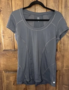 Zella Run Play Tee Short Sz L Women’s Athletic T Shirt Charcoal Gray - Picture 1 of 8