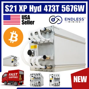 Endless Mining Bitmain Antminer S21 XP Hyd 473Th/s 5676W BTC 3 Phase 380~415V - Picture 1 of 5