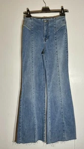 Free People We The Free Crvy Wild Honey Flare Stretch Denim Jeans Blue Size 28 - Picture 1 of 14