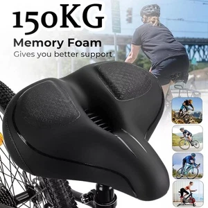 Extra Breite Groß Gefedert Fahrrad & Sattel Herren / Damen MTB E-Bike Sitz 150kg - Bild 1 von 17