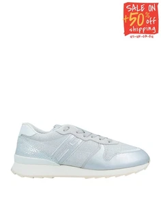 PVP €380 HOGAN Zapatillas de Tela Techno US11 UK8 EU41 Efecto Laminado Plateado - Imagen 1 de 9